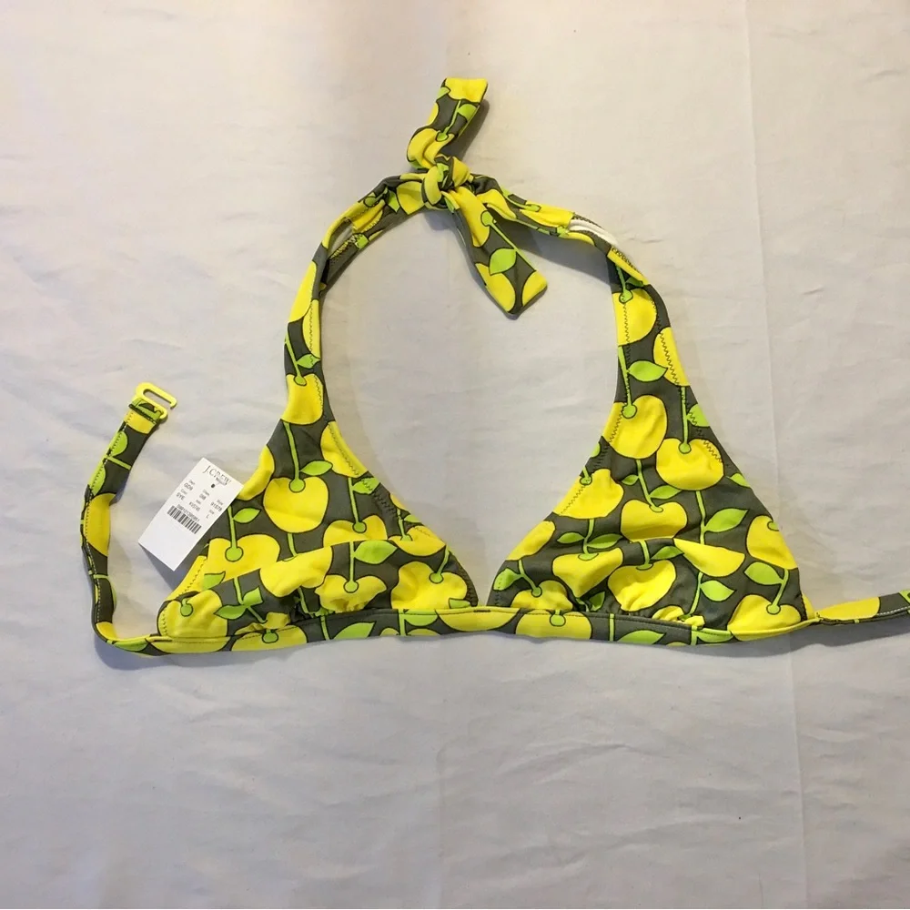 NWT yellow apple bikini top by J Crew szL - Picture 2 of 7